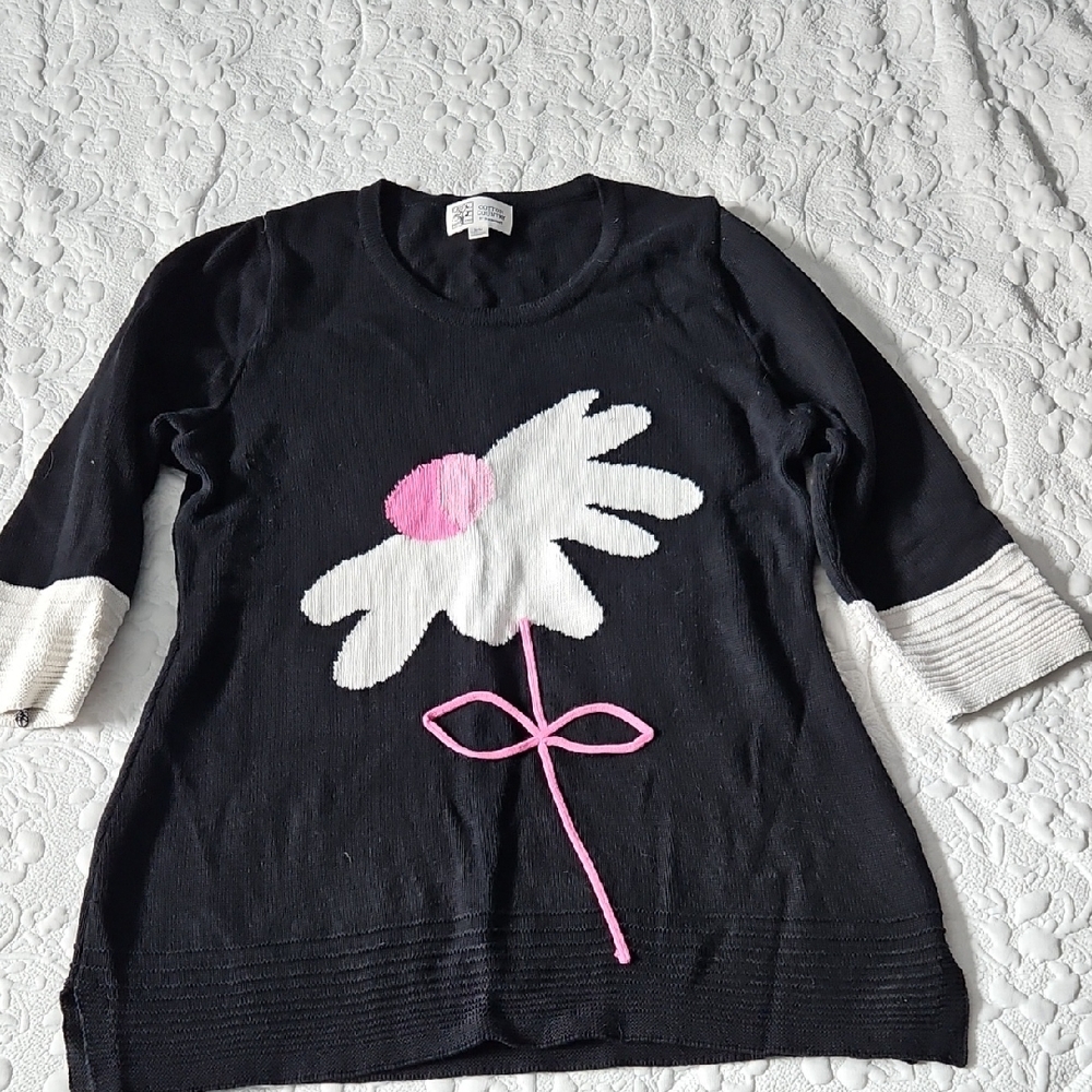 Parkhurst Black Cotton Sweater